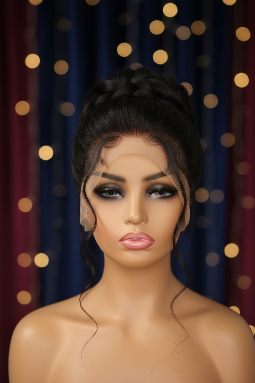 20” 360 Glueless Wig with Drawstring – 180% Density Luxury Full Lace Wig